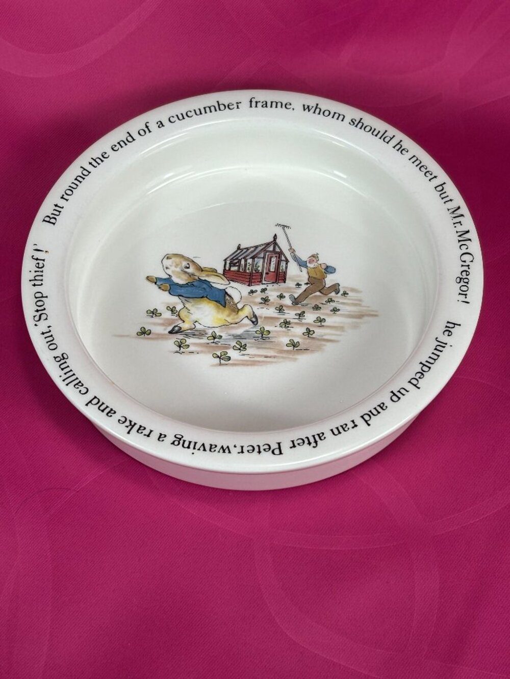 Wedgwood UK colorful Peter Rabbit heavy children's bowl